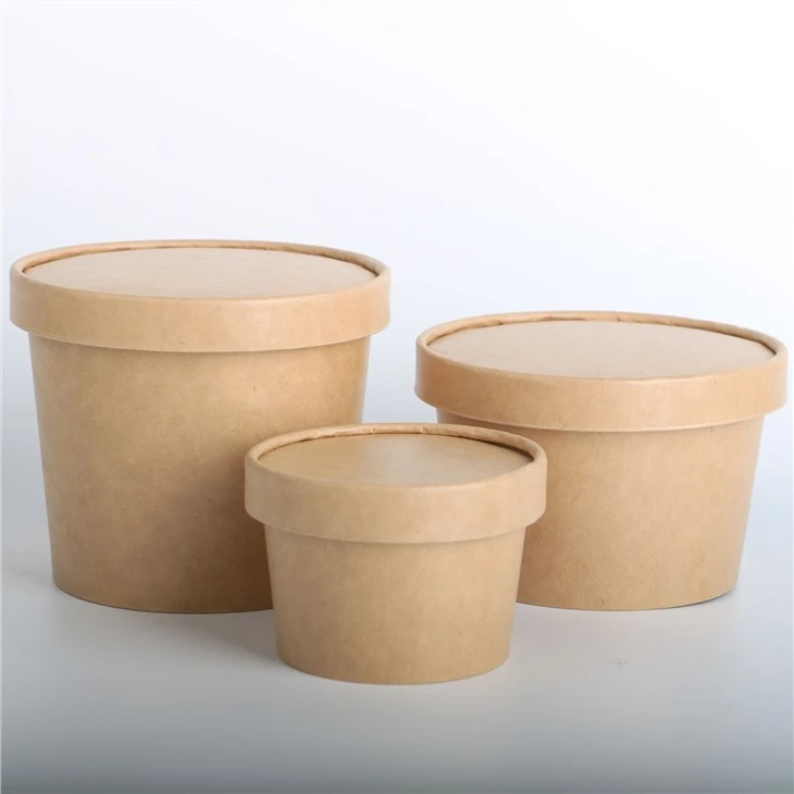 Disposable Kraft Paper Ice Cream Cups